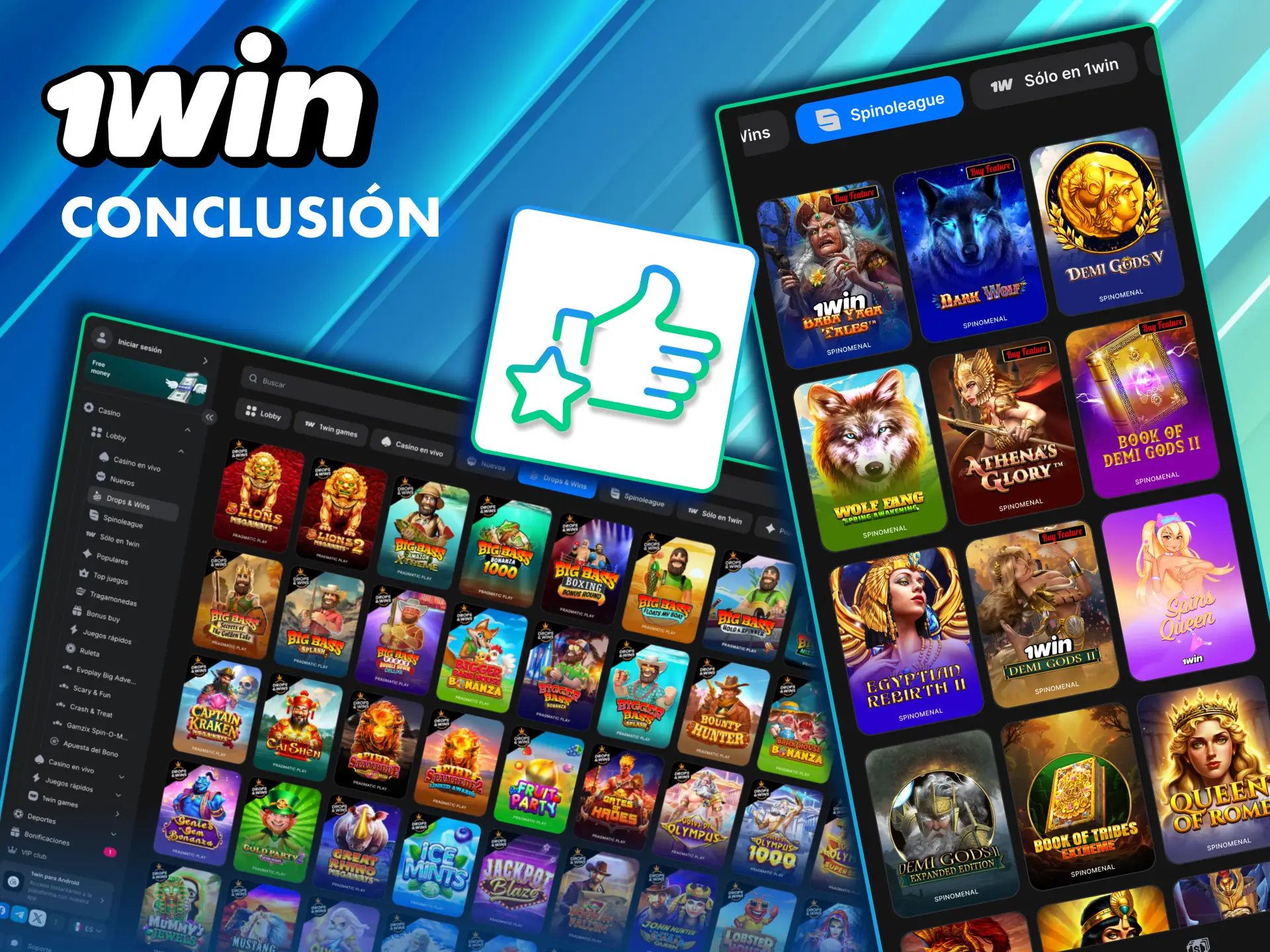 Juega en 1Win con app m&oacute;vil, pagos locales y t&iacute;tulos exclusivos.