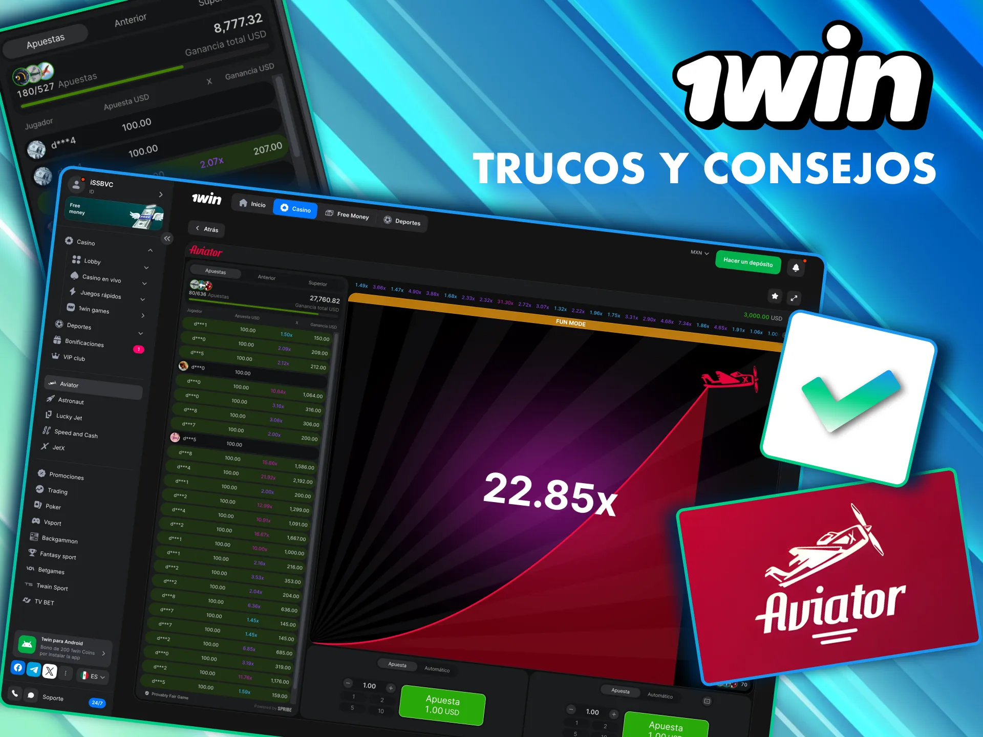 Juega Aviator en 1Win M&eacute;xico con disciplina y consejos para mejorar tu experiencia.