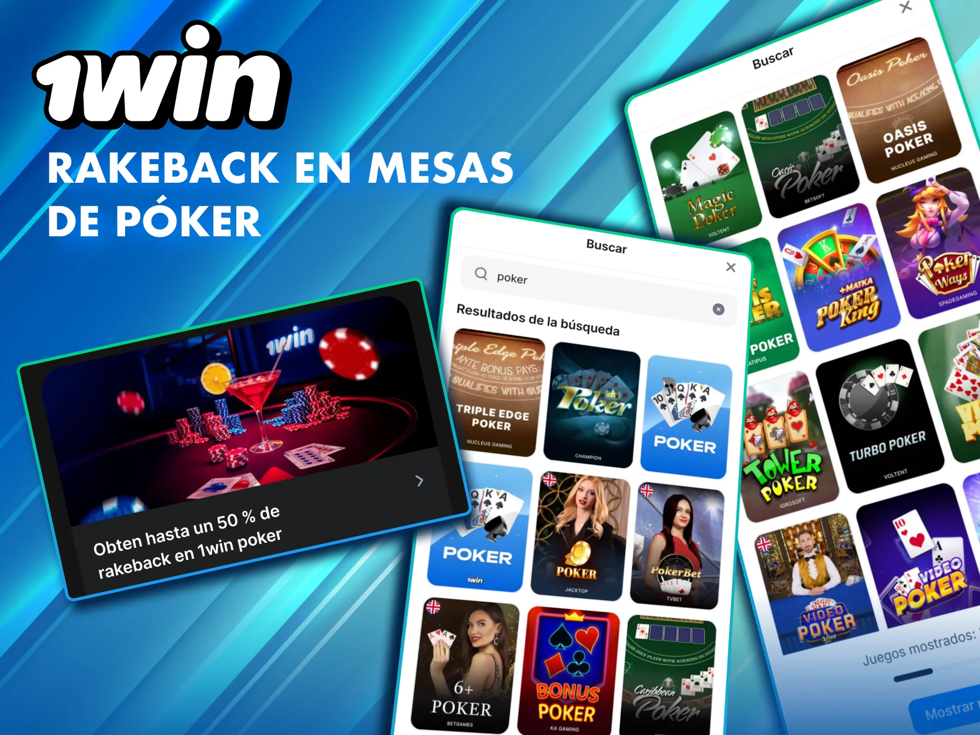 Programa de rakeback en 1Win con niveles desde Player hasta Diamond.