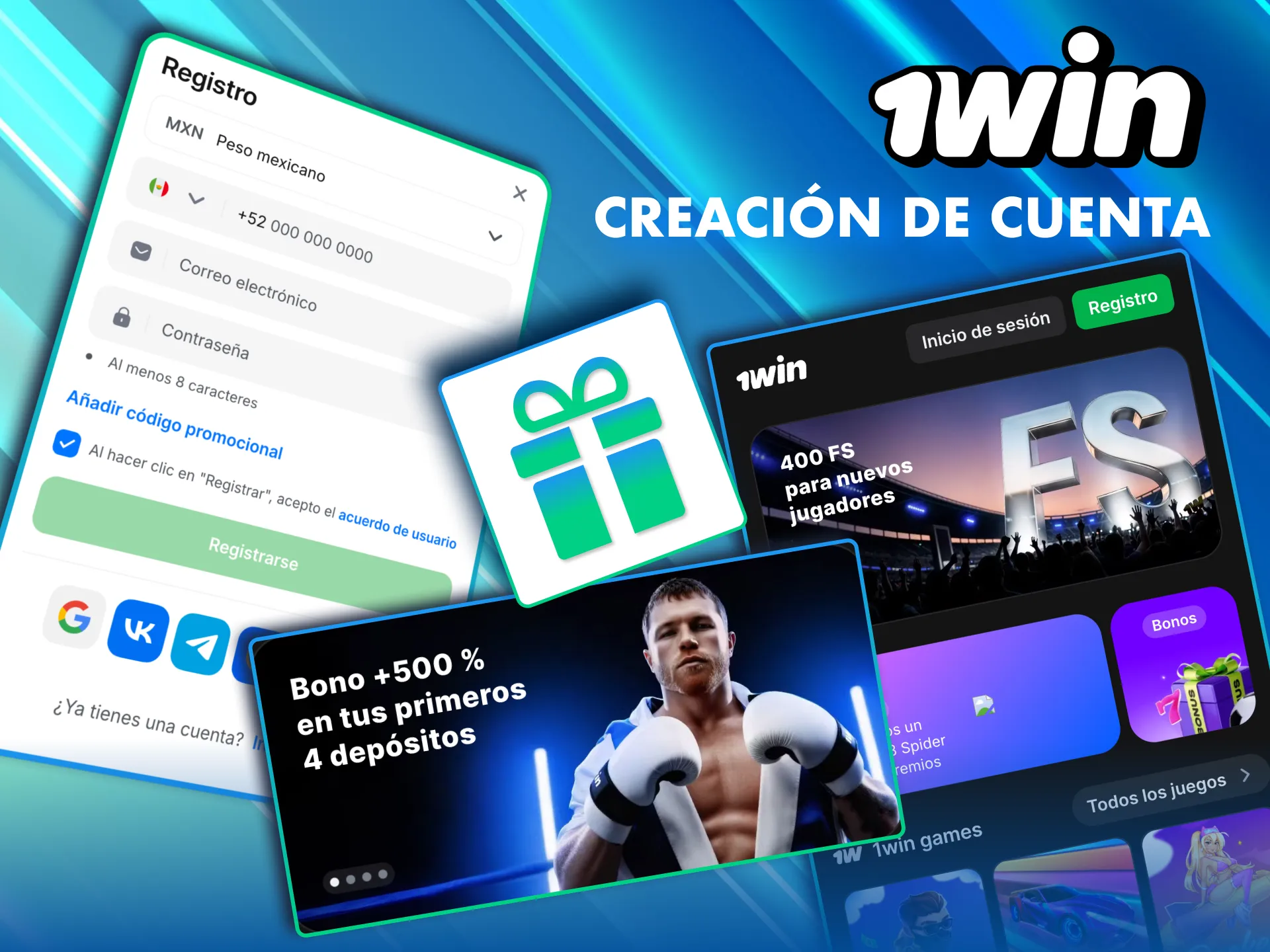 Crea tu cuenta en 1Win M&eacute;xico en minutos.