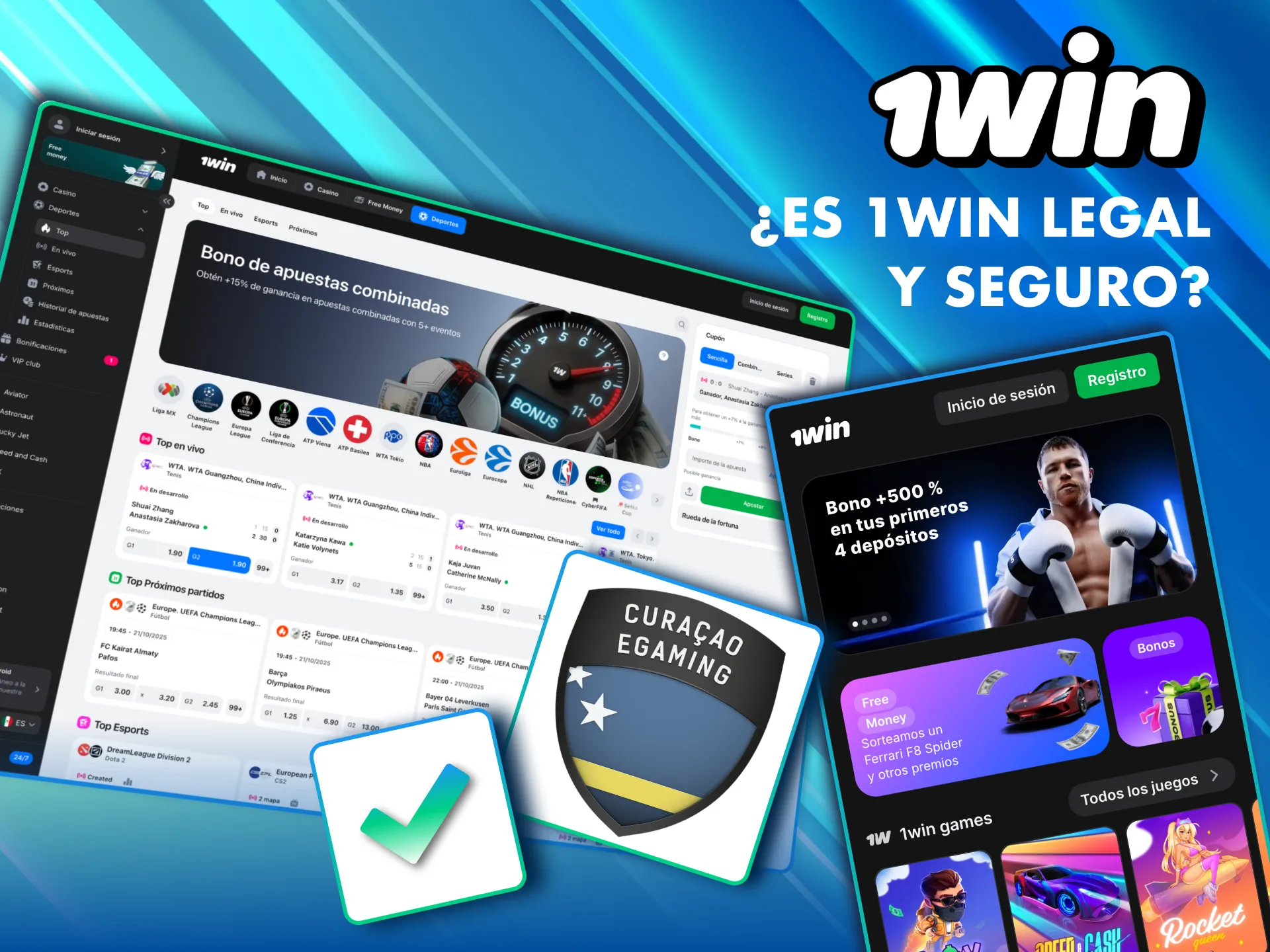 1Win M&eacute;xico opera con licencia oficial y pagos seguros.