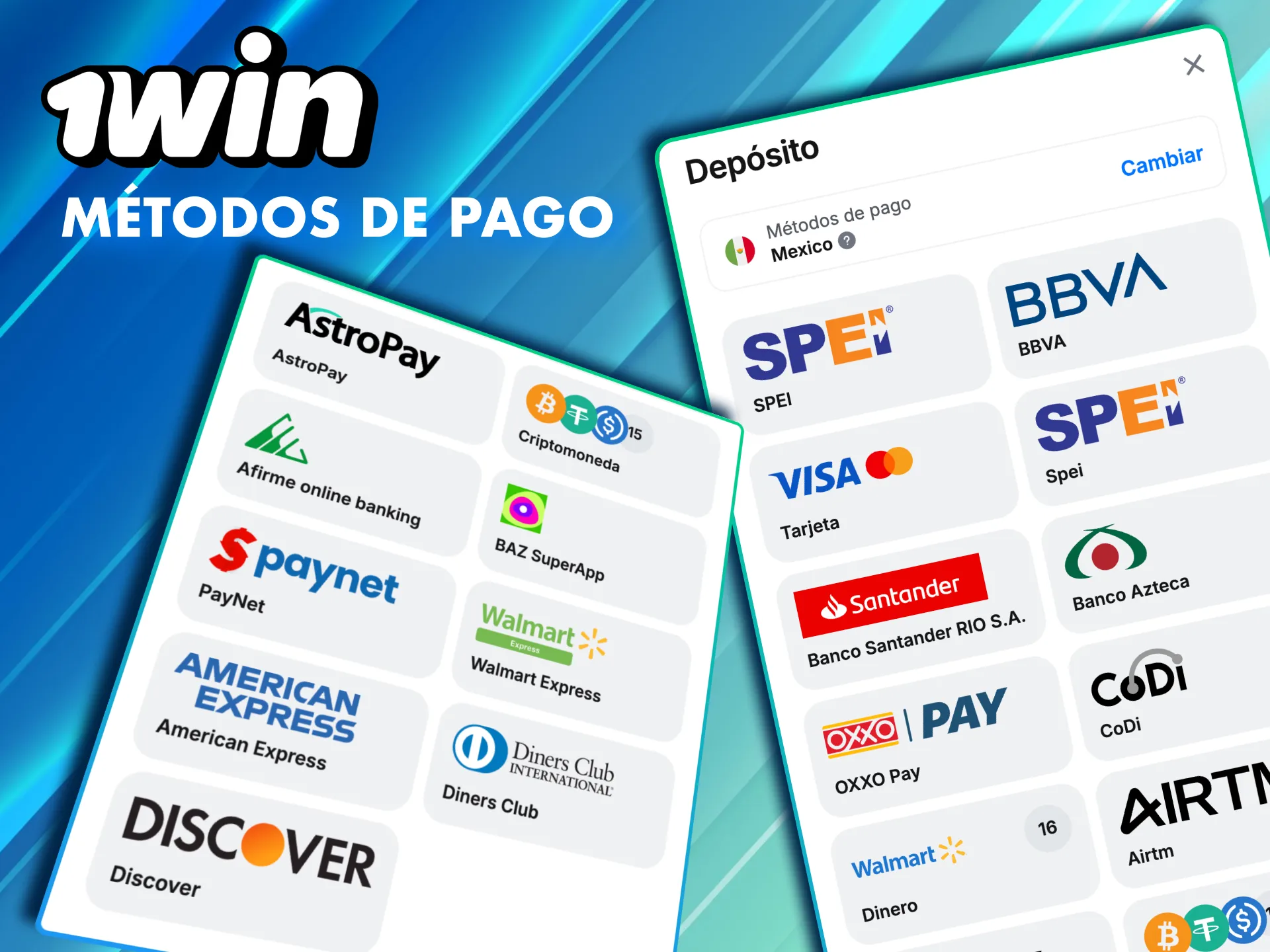 Pagos flexibles en 1Win con tiempos variables seg&uacute;n el m&eacute;todo.