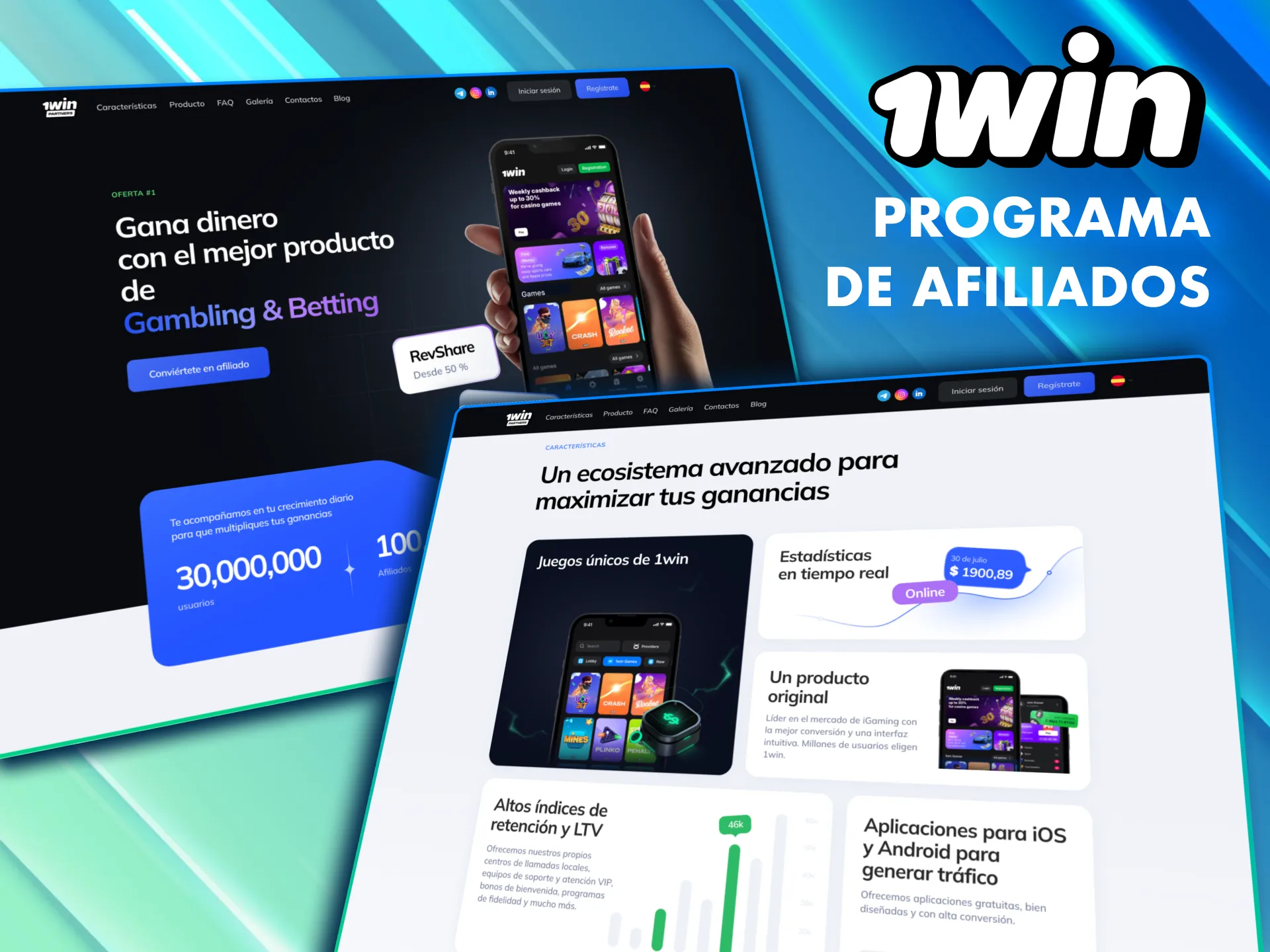 Gana comisiones con el programa de afiliados de 1Win M&eacute;xico.