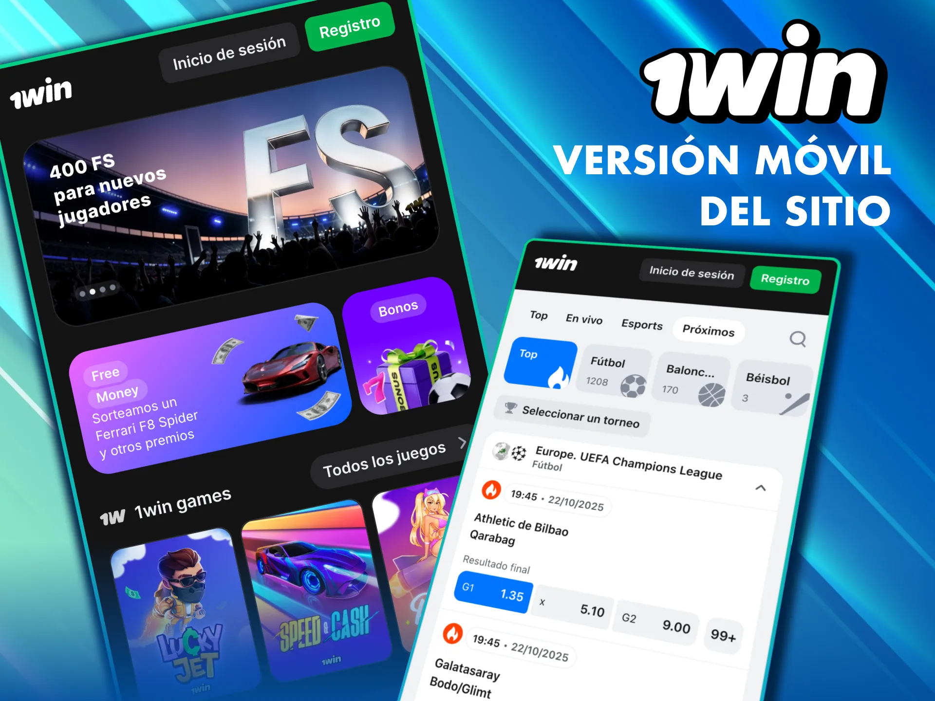 Accede a 1Win desde tu navegador m&oacute;vil sin descargar la app.