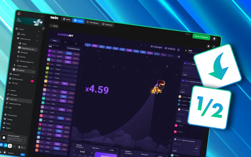 Juega Lucky Jet en 1Win M&eacute;xico con enfoque estrat&eacute;gico y protecci&oacute;n del bankroll.
