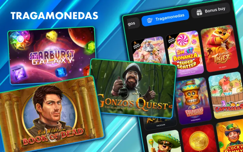 Tragamonedas cl&aacute;sicas, de video y con jackpots en 1Win.